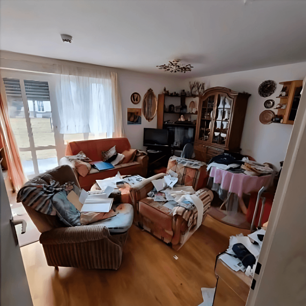 Vorher - Unaufgeräumter Raum